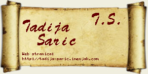 Tadija Sarić vizit kartica